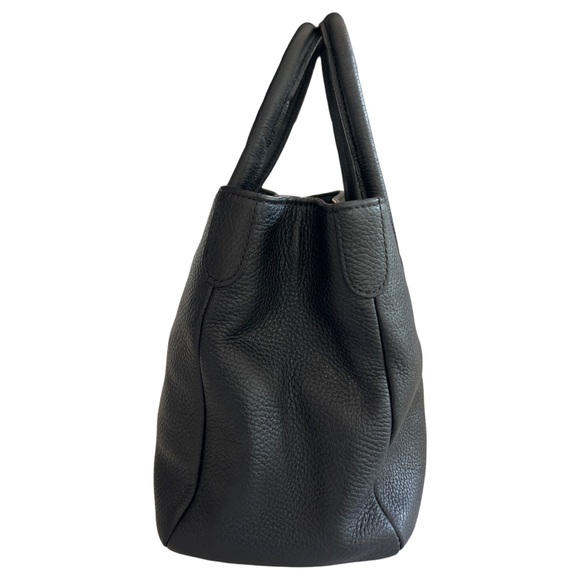 Suarez New York Italian black leather bag small satchel 3-compartments 2 ways - Picture 5 of 16